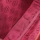 CARTIER Must Line Shoulder Bag Leather Bordeaux Gold Tone Auth gh2231-11