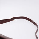 CARTIER Must Line Shoulder Bag Leather Bordeaux Gold Tone Auth gh2231-14