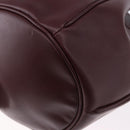 CARTIER Must Line Shoulder Bag Leather Bordeaux Gold Tone Auth gh2232-14