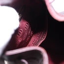 CARTIER Must Line Shoulder Bag Leather Bordeaux Gold Tone Auth gh2232-20