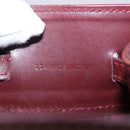 CARTIER Must Line Shoulder Bag Leather Bordeaux Gold Tone Auth gh2232-21