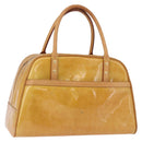 LOUIS VUITTON Monogram Vernis Tompkins Square Hand Bag Beige M91149 Auth gh2233-1