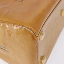 LOUIS VUITTON Monogram Vernis Tompkins Square Hand Bag Beige M91149 Auth gh2233-16