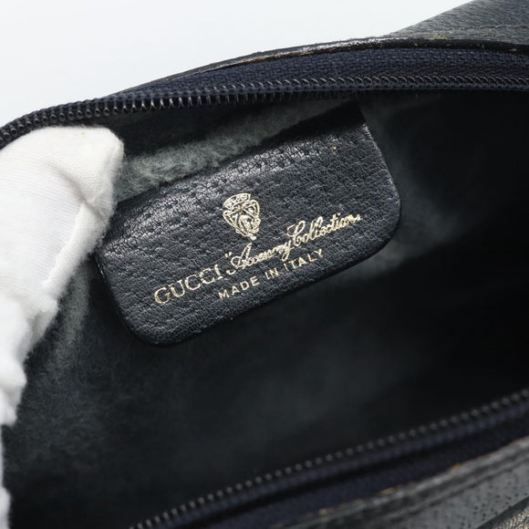 GUCCI GG Supreme Sherry Line Shoulder Bag PVC Navy Gold 72 001 3654 Auth gh2235