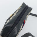 GUCCI GG Supreme Sherry Line Shoulder Bag PVC Navy Gold 72 001 3654 Auth gh2235-6
