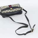 GUCCI GG Supreme Sherry Line Shoulder Bag PVC Navy Gold 72 001 3654 Auth gh2235-7