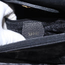 GUCCI Bamboo Hand Bag Suede Black Gold Tone 002 1186 0259 Auth gh2236-17
