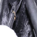 GUCCI Bamboo Hand Bag Suede Black Gold Tone 002 1186 0259 Auth gh2236-22