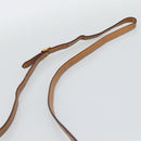 CELINE Macadam Shoulder Bag PVC Leather Brown Gold Tone Auth gh2237-8
