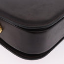 CELINE Shoulder Bag Leather Dark Brown Gold Tone Auth gh2239-12