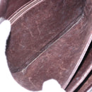 CELINE Shoulder Bag Leather Dark Brown Gold Tone Auth gh2239-20