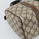 GUCCI GG Supreme Web Sherry Line Boston Bag PVC Beige 20 012 3841 Auth gh2240-11