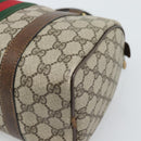 GUCCI GG Supreme Web Sherry Line Boston Bag PVC Beige 20 012 3841 Auth gh2240-12