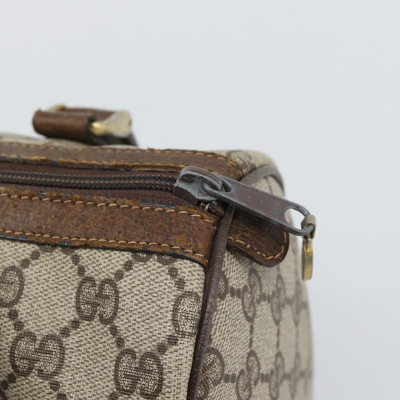 GUCCI GG Supreme Web Sherry Line Boston Bag PVC Beige 20 012 3841 Auth gh2240