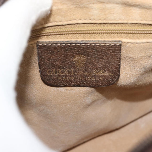 GUCCI GG Supreme Web Sherry Line Boston Bag PVC Beige 20 012 3841 Auth gh2240