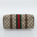 GUCCI GG Supreme Web Sherry Line Boston Bag PVC Beige 20 012 3841 Auth gh2240-9