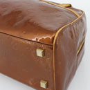 LOUIS VUITTON Monogram Vernis Tompkins Square Hand Bag Bronze M91103 Auth gh2241-9