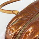 LOUIS VUITTON Monogram Vernis Tompkins Square Hand Bag Bronze M91103 Auth gh2241-10