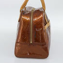 LOUIS VUITTON Monogram Vernis Tompkins Square Hand Bag Bronze M91103 Auth gh2241-3