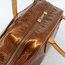 LOUIS VUITTON Monogram Vernis Tompkins Square Hand Bag Bronze M91103 Auth gh2241-6
