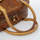 LOUIS VUITTON Monogram Vernis Tompkins Square Hand Bag Bronze M91103 Auth gh2241-7