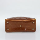 LOUIS VUITTON Monogram Vernis Tompkins Square Hand Bag Bronze M91103 Auth gh2241-5