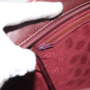 CARTIER Must Line Tote Bag Leather Bordeaux Gold Tone Auth gh2242-18