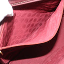 CARTIER Must Line Tote Bag Leather Bordeaux Gold Tone Auth gh2242-19