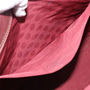 CARTIER Must Line Tote Bag Leather Bordeaux Gold Tone Auth gh2242-20