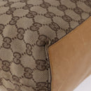 GUCCI GG Canvas Tote Bag Beige Gold Tone 002 1098 Auth gh2244-9