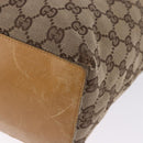 GUCCI GG Canvas Tote Bag Beige Gold Tone 002 1098 Auth gh2244-16