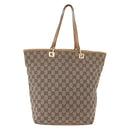 GUCCI GG Canvas Tote Bag Beige Gold Tone 002 1098 Auth gh2244-2