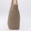 GUCCI GG Canvas Tote Bag Beige Gold Tone 002 1098 Auth gh2244-4