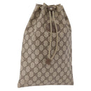 GUCCI GG Supreme Purse Pouch PVC Leather Beige Gold Tone 97 19 303 Auth gh2245-1