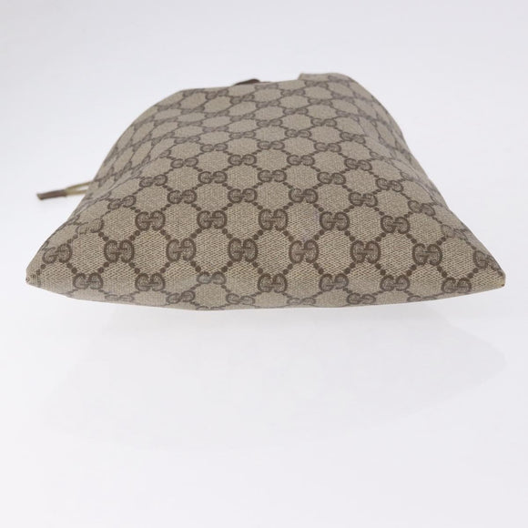GUCCI GG Supreme Purse Pouch PVC Leather Beige Gold Tone 97 19 303 Auth gh2245