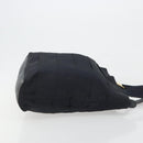 Salvatore Ferragamo Shoulder Bag Canvas Navy Gold Tone Auth gh2246-4