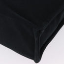 HERMES Fourre Tout MM Hand Bag Canvas Black Silver Auth gh2247A-11