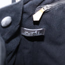 HERMES Fourre Tout MM Hand Bag Canvas Black Silver Auth gh2247A-14