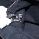 HERMES Fourre Tout MM Hand Bag Canvas Black Silver Auth gh2247A-20
