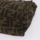 FENDI Zucca Canvas Tote Bag Black Brown Auth gh2249-14