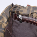 FENDI Zucca Canvas Tote Bag Black Brown Auth gh2249-19