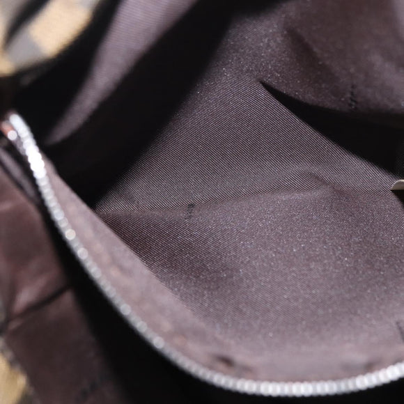 FENDI Zucca Canvas Tote Bag Black Brown Auth gh2249