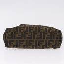 FENDI Zucca Canvas Tote Bag Black Brown Auth gh2249-5