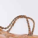 CHANEL Chain Tote Bag Patent Orange Silver CC Auth gh2250-14