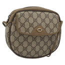GUCCI GG Supreme Shoulder Bag PVC Leather Beige Gold Tone 56 02 600 Auth gh2251-1