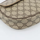 GUCCI GG Supreme Shoulder Bag PVC Leather Beige Gold Tone 56 02 600 Auth gh2251-11