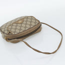 GUCCI GG Supreme Shoulder Bag PVC Leather Beige Gold Tone 56 02 600 Auth gh2251-7