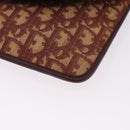 Christian Dior Trotter Canvas Shoulder Bag Red Gold Tone Auth gh2252-11