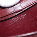 Christian Dior Trotter Canvas Shoulder Bag Red Gold Tone Auth gh2252-18