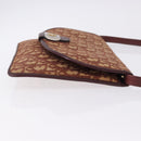 Christian Dior Trotter Canvas Shoulder Bag Red Gold Tone Auth gh2252-4